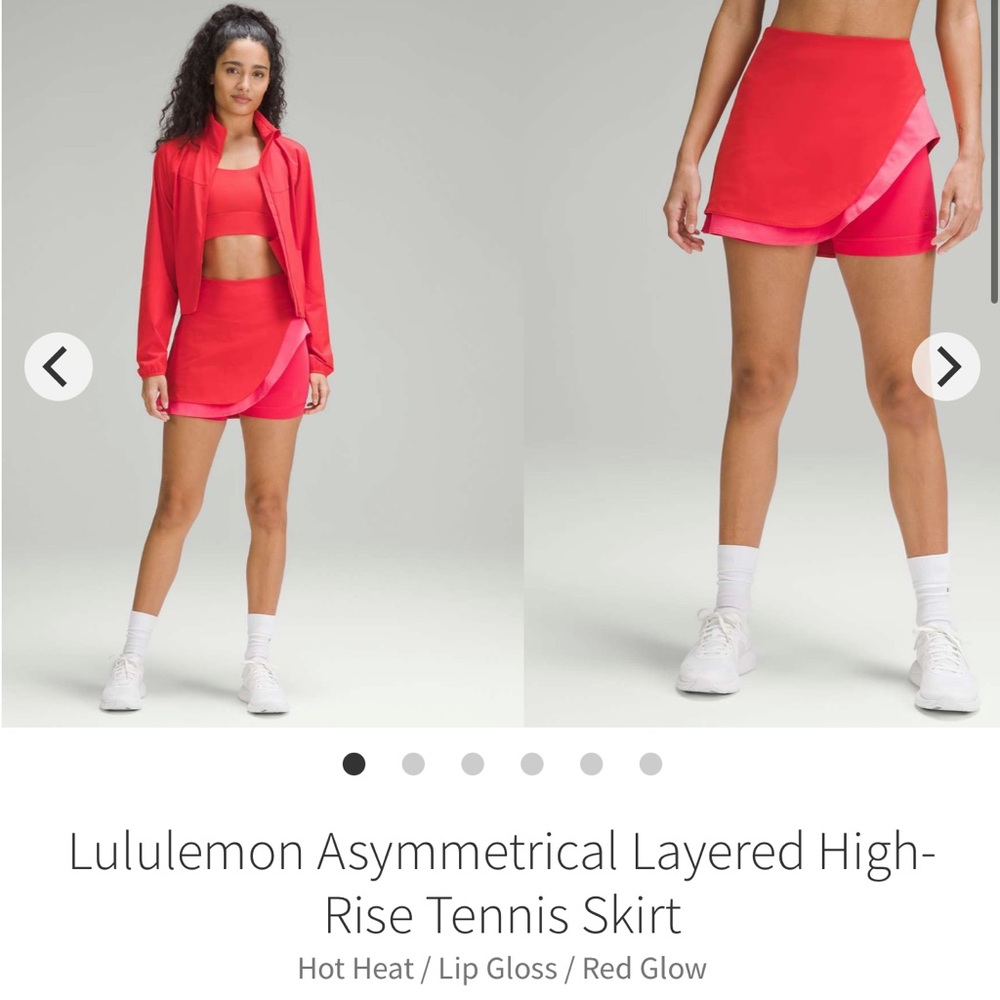 Lululemon Asymmetrical High-Rise Tennis Skirt sz 10